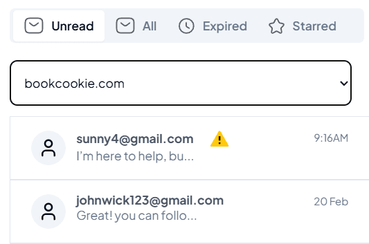 Live agent handoff interface